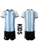 Argentina Hemmatröja Barn VM 2022 Kortärmad (+ Korta byxor)