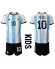 Argentina Lionel Messi #10 Hemmatröja Barn VM 2022 Kortärmad (+ Korta byxor)