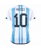 Argentina Lionel Messi #10 Hemmatröja Män VM 2022 Kortärmad
