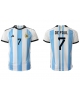 Argentina Rodrigo de Paul #7 Hemmatröja Män VM 2022 Kortärmad