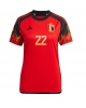 Belgien Charles De Ketelaere #22 Hemmatröja Kvinnor VM 2022 Kortärmad
