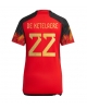 Belgien Charles De Ketelaere #22 Hemmatröja Kvinnor VM 2022 Kortärmad