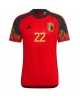 Belgien Charles De Ketelaere #22 Hemmatröja Män VM 2022 Kortärmad