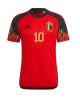 Belgien Eden Hazard #10 Hemmatröja Män VM 2022 Kortärmad