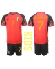 Belgien Kevin De Bruyne #7 Hemmatröja Barn VM 2022 Kortärmad (+ Korta byxor)