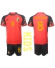 Belgien Youri Tielemans #8 Hemmatröja Barn VM 2022 Kortärmad (+ Korta byxor)