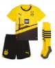 Borussia Dortmund Donyell Malen #21 Hemmatröja Barn 2023-24 Kortärmad (+ Korta byxor)