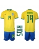 Brasilien Antony #19 Hemmatröja Barn VM 2022 Kortärmad (+ Korta byxor)
