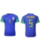 Brasilien Casemiro #5 Bortatröja Män VM 2022 Kortärmad
