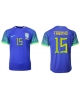 Brasilien Fabinho #15 Bortatröja Män VM 2022 Kortärmad