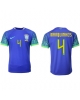 Brasilien Marquinhos #4 Bortatröja Män VM 2022 Kortärmad