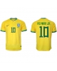 Brasilien Neymar Jr #10 Hemmatröja Män VM 2022 Kortärmad