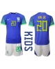 Brasilien Vinicius Junior #20 Bortatröja Barn VM 2022 Kortärmad (+ Korta byxor)