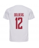 Danmark Kasper Dolberg #12 Bortatröja Män VM 2022 Kortärmad