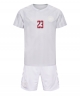 Danmark Pierre-Emile Hojbjerg #23 Bortatröja Barn VM 2022 Kortärmad (+ Korta byxor)