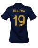 Frankrike Karim Benzema #19 Hemmatröja Kvinnor VM 2022 Kortärmad