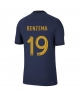 Frankrike Karim Benzema #19 Hemmatröja Män VM 2022 Kortärmad