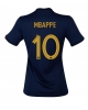 Frankrike Kylian Mbappe #10 Hemmatröja Kvinnor VM 2022 Kortärmad
