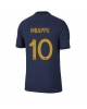 Frankrike Kylian Mbappe #10 Hemmatröja Män VM 2022 Kortärmad