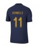 Frankrike Ousmane Dembele #11 Hemmatröja Män VM 2022 Kortärmad