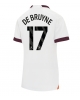 Manchester City Kevin De Bruyne #17 Bortatröja Kvinnor 2023-24 Kortärmad