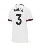 Manchester City Ruben Dias #3 Bortatröja Kvinnor 2023-24 Kortärmad