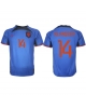 Nederländerna Davy Klaassen #14 Bortatröja Män VM 2022 Kortärmad