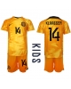 Nederländerna Davy Klaassen #14 Hemmatröja Barn VM 2022 Kortärmad (+ Korta byxor)