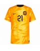Nederländerna Frenkie de Jong #21 Hemmatröja Män VM 2022 Kortärmad