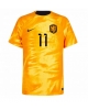 Nederländerna Steven Berghuis #11 Hemmatröja Män VM 2022 Kortärmad