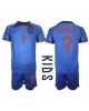 Nederländerna Steven Bergwijn #7 Bortatröja Barn VM 2022 Kortärmad (+ Korta byxor)