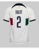 Portugal Diogo Dalot #2 Bortatröja Män VM 2022 Kortärmad
