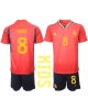 Spanien Koke #8 Hemmatröja Barn VM 2022 Kortärmad (+ Korta byxor)