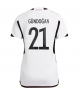 Tyskland Ilkay Gundogan #21 Hemmatröja Kvinnor VM 2022 Kortärmad