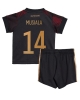 Tyskland Jamal Musiala #14 Bortatröja Barn VM 2022 Kortärmad (+ Korta byxor)