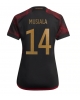 Tyskland Jamal Musiala #14 Bortatröja Kvinnor VM 2022 Kortärmad