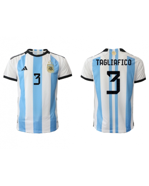 Argentina Nicolas Tagliafico #3 Hemmatröja Män VM 2022 Kortärmad