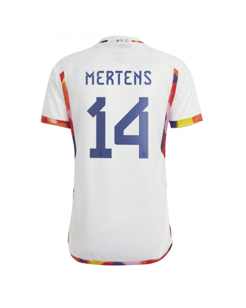 Belgien Dries Mertens #14 Bortatröja Män VM 2022 Kortärmad