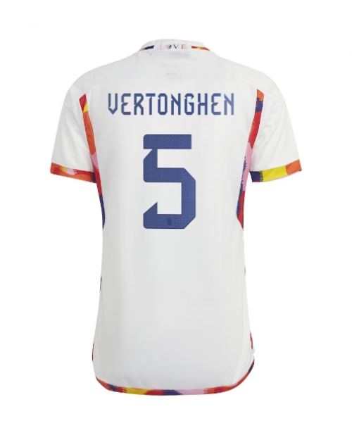 Belgien Jan Vertonghen #5 Bortatröja Män VM 2022 Kortärmad