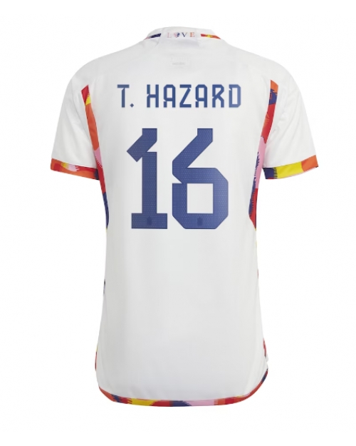 Belgien Thorgan Hazard #16 Bortatröja Män VM 2022 Kortärmad