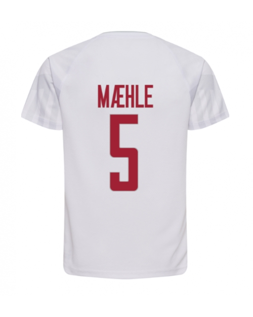Danmark Joakim Maehle #5 Bortatröja Män VM 2022 Kortärmad