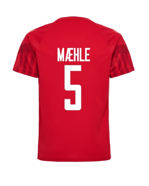 Danmark Joakim Maehle #5 Hemmatröja Män VM 2022 Kortärmad