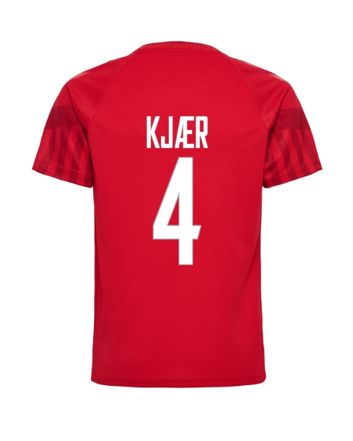 Danmark Simon Kjaer #4 Hemmatröja Män VM 2022 Kortärmad