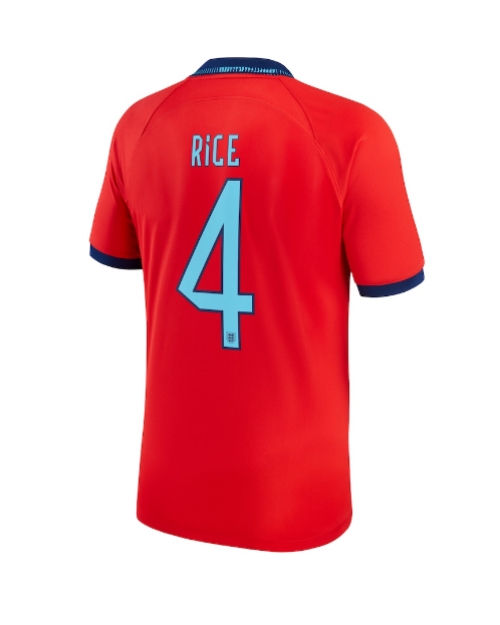England Declan Rice #4 Bortatröja Män VM 2022 Kortärmad