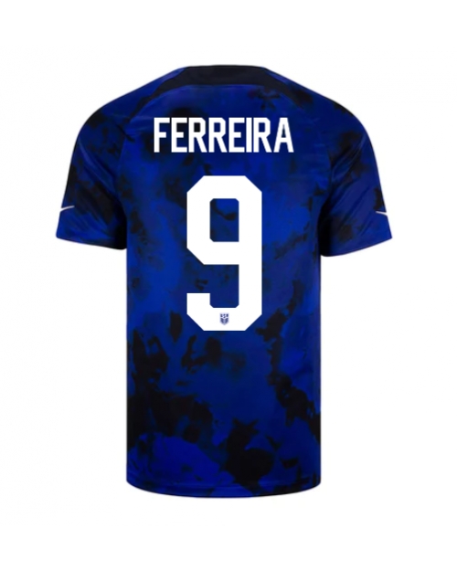 Förenta staterna Jesus Ferreira #9 Bortatröja Män VM 2022 Kortärmad