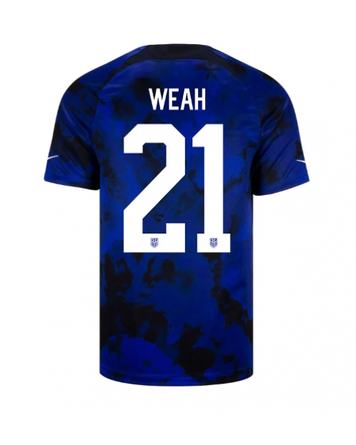 Förenta staterna Timothy Weah #21 Bortatröja Män VM 2022 Kortärmad