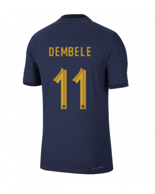 Frankrike Ousmane Dembele #11 Hemmatröja Män VM 2022 Kortärmad