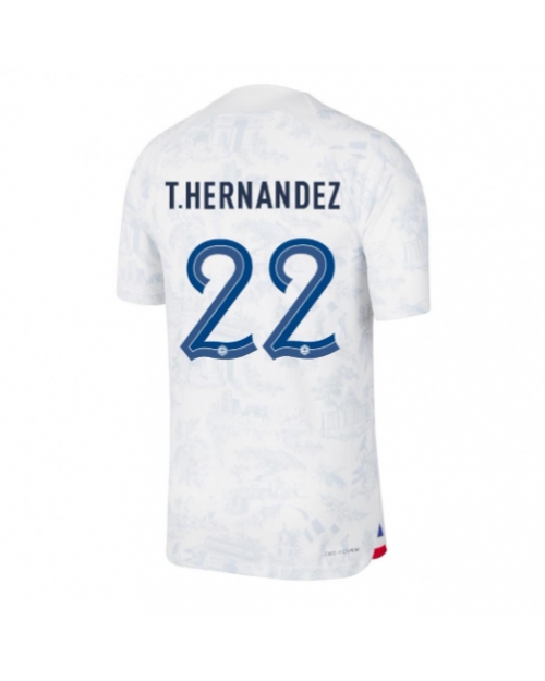 Frankrike Theo Hernandez #22 Bortatröja Män VM 2022 Kortärmad