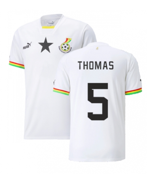 Ghana Thomas Partey #5 Hemmatröja Män VM 2022 Kortärmad
