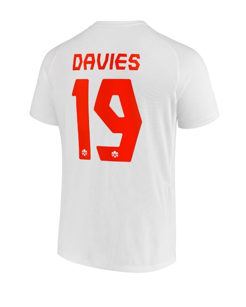 Kanada Alphonso Davies #19 Bortatröja Män VM 2022 Kortärmad